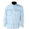 Denim Shirt - Men's - Light Blue - Snap Pockets - MJ777-DENIM-DL