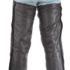 Biker Leather Chaps With Thigh Stretch for Men or Women - SKU C332-01-DL