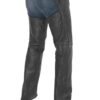 Bully Mens Premium Platinum Leather Motorcycle Chaps - SKU GRL-FIM841CPM-FM