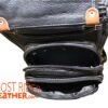 Leather Thigh Bag - Gun Pocket - Black - Touch of Brown - Motorcycle - AC1029-11-BRN3T-DL