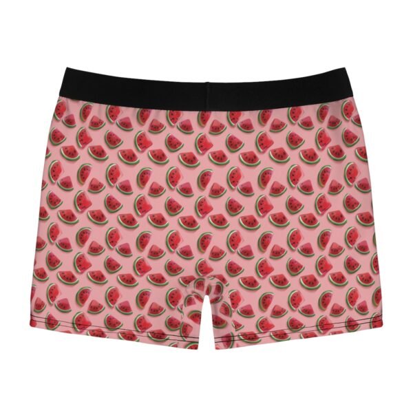 Watermelon Candy Slices - Red Green on Pink - Men's Boxer Briefs
