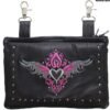 Leather Belt Bag - Pink - Gun Pocket - Tribal Heart Design - Handbag - BAG36-EBL1-PINK-DL