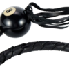 Get Back Whip - Black Leather - 42 Inches Long - With 8 Ball - GBW1-BB-DL
