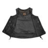 Leather Vest - Women's - Concealed Gun Pockets - Zipper - LV8545-88-DL