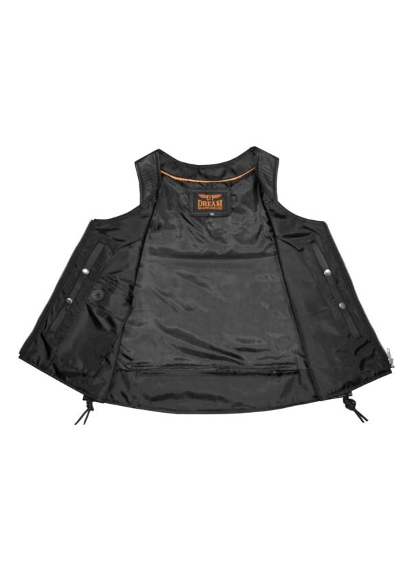 Leather Vest - Women's - Concealed Gun Pockets - Zipper - LV8545-88-DL