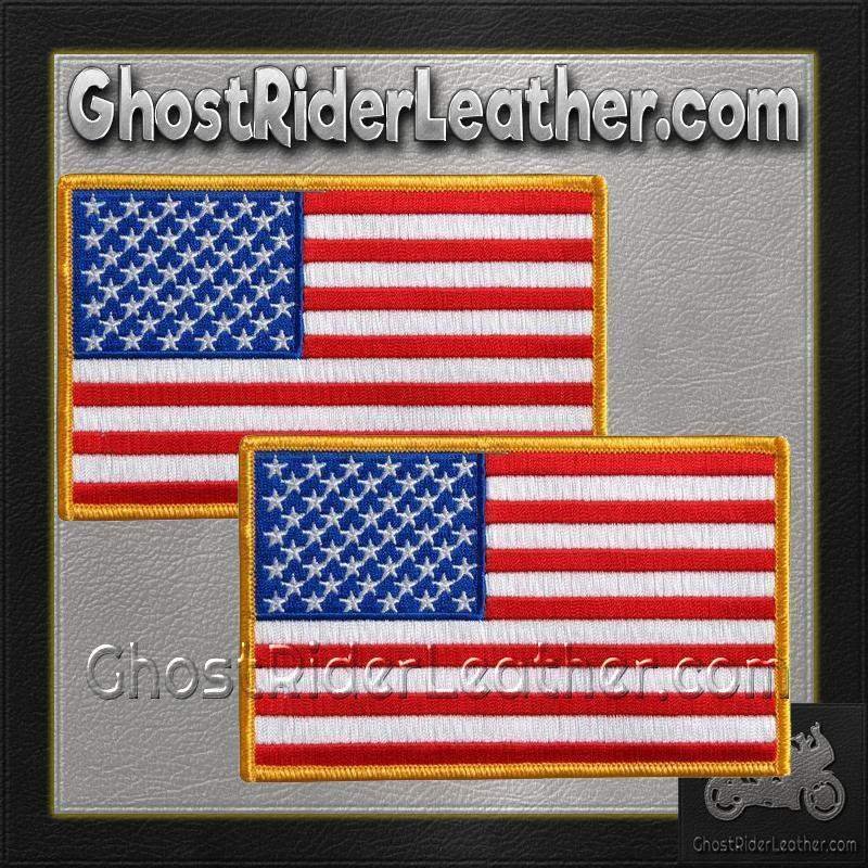 TWO American Flag Patches - Small - SKU PPA1221-X2-HI