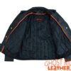 Leather Motorcycle Jacket - Men's - Police Style - Big and Tall - DS712TALL-DS
