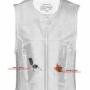 Leather Motorcycle Vest - Men's - Perforated SWAT Team - Up To 8XL - DS004-DS