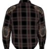 Flannel Motorcycle Shirt - Men's - Armor - Up To Size 5XL - Red White Black Plaid - SHR14-CC-DL