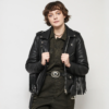 Leather Motorcycle Jacket - Women's - Fringe - Lesley - BH-J06-FM