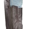 Leather Chaps - Thigh Stretch - Brown - Up To 9XL - Men or Women - C332-BROWN-DL