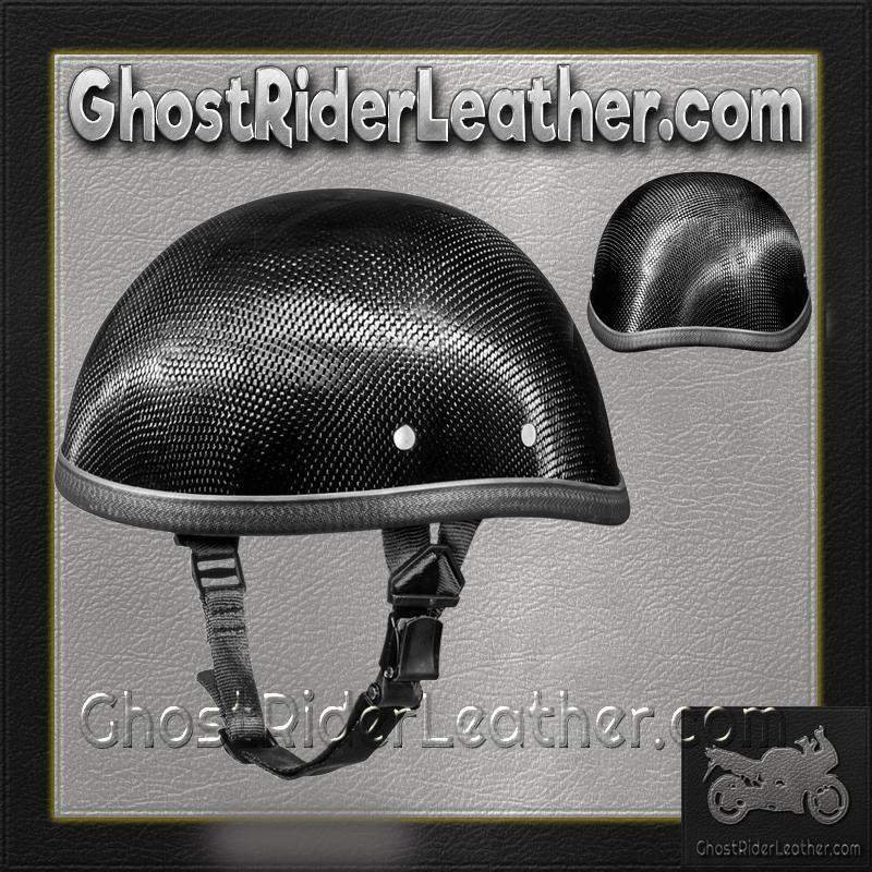 Novelty Motorcycle Helmet - Real Carbon Fiber - Eagle Shorty - 2002G-DH