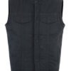 Denim Motorcycle Vest - Hoodie - Upgraded Gun Pockets - Up To 8XL - DM982-DS