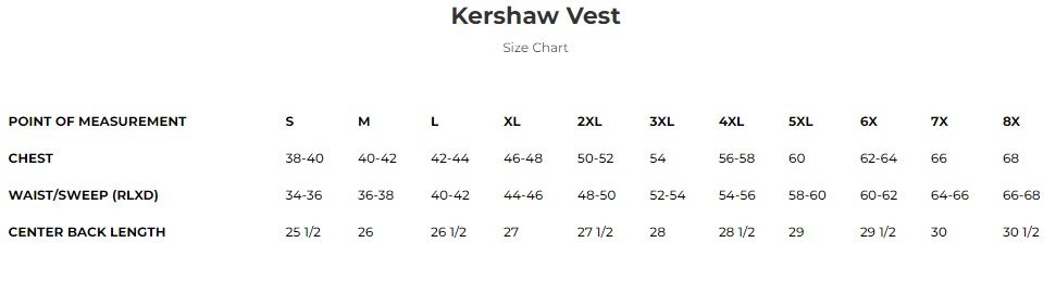 Denim Motorcycle Vest - Men's - Black - Kershaw - FIM691DM-FM