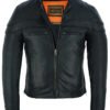 Leather Motorcycle Jacket - Men's - Biker - Up To 8XL - Racer - DS701-DS