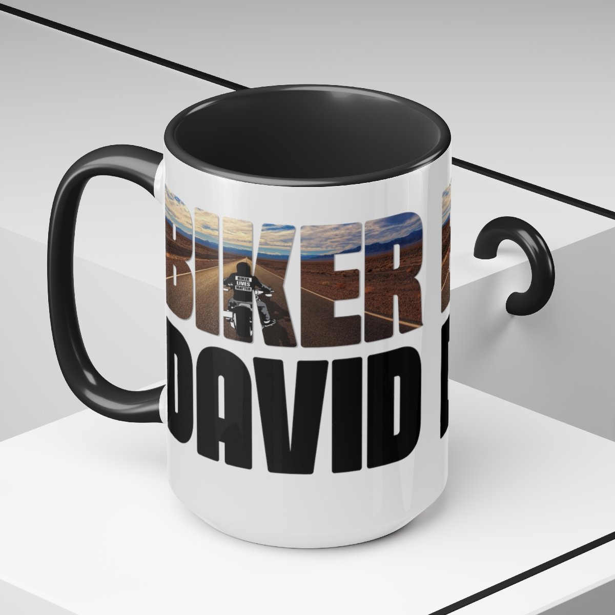 Personalized Name - Two-Tone Coffee Mugs - 15oz - Choice Of Colors