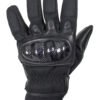 Leather Gloves - Men's - Full Finger - Knuckle Protector - Black - GLZ108-BLK-DL