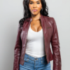 Leather Jacket - Women's - Many Colors - Favorite - WBL1025-WB