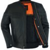 Leather Motorcycle Jacket - Crossover - Lightweight - Racer - DS768-DS