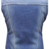 Women's Blue Denim Vest with Rub Off Front and Back - AL2991-AL
