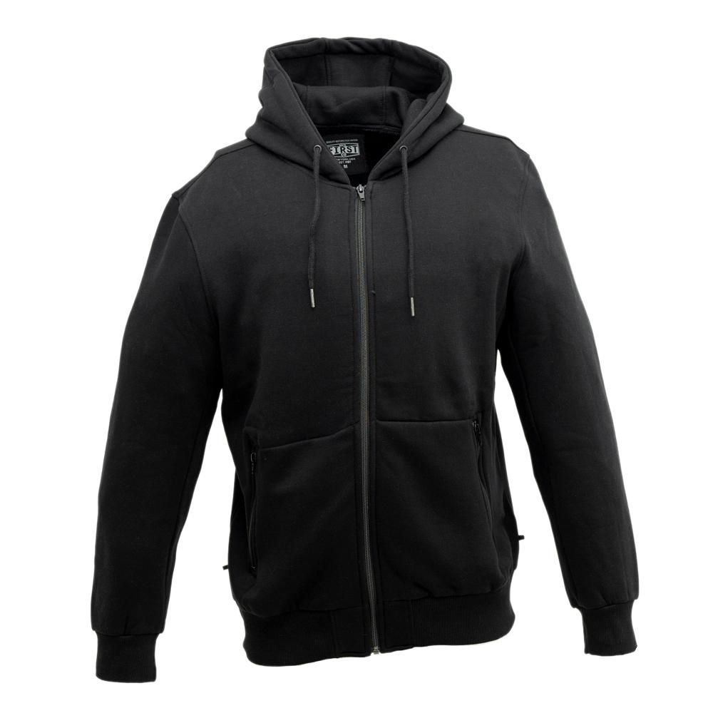 Hoodie - Men's Hoodie With Zipper - Black - SKU FIM482H-FM