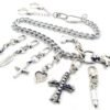 Clip On - Brass Knuckle - Add To Your Wallet Chain and More - K-BK-DS