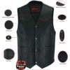 Leather Motorcycle Vest - Men's - Gun Pockets - Up To 9XL - DS110-DS