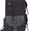 Sissy Bar Bag - Studs - Medium - PVC and Textile - Motorcycle Gear - SB11-MED-STUD-DL