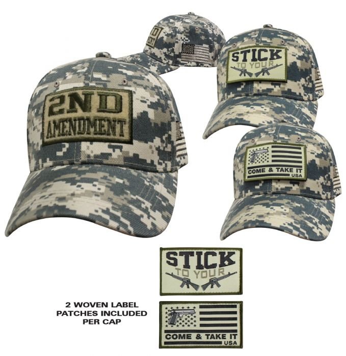 2nd Amendment - Stick To Your Guns - Baseball Cap - Digital Camo - SKU SPBCDC-DS