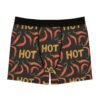 Doodle Hot Chili Peppers - Red Orange Green on Black - Men's Boxer Briefs (AOP)