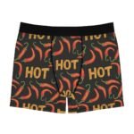 Doodle Hot Chili Peppers - Red Orange Green on Black - Men's Boxer Briefs (AOP)