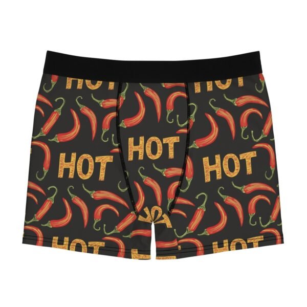 Doodle Hot Chili Peppers - Red Orange Green on Black - Men's Boxer Briefs (AOP)