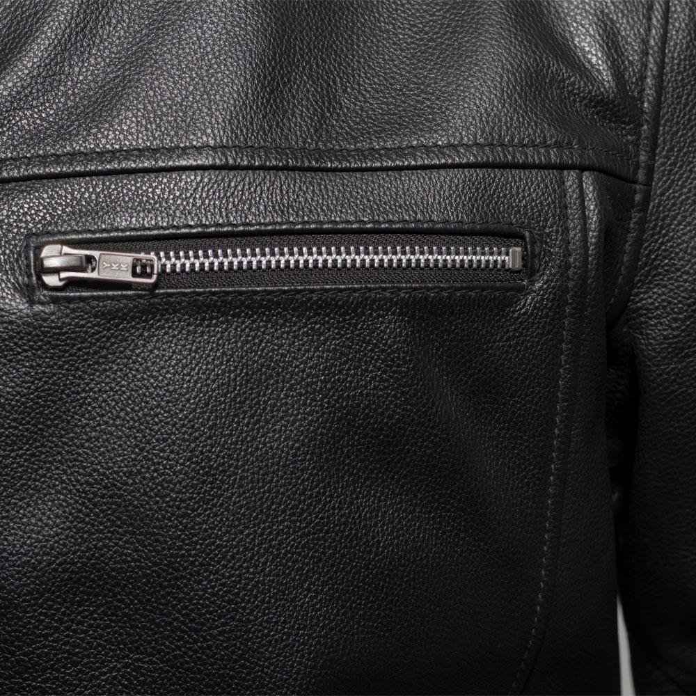 Leather Motorcycle Jacket - Men's - Racer Style - Rocky - FIM215CSLZ-FM