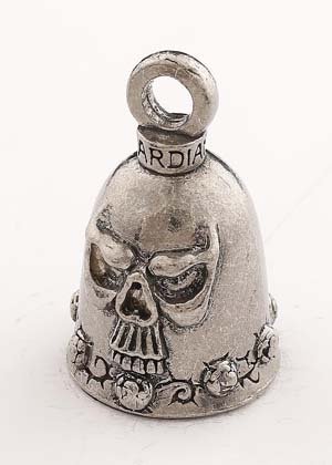 Skull - Pewter - Motorcycle Guardian Bell® - Made In USA - SKU GB-SKULL-DS