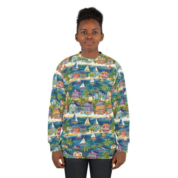 Houses by the Bay - Panama City Beach - Beautiful Water Views - Multiple Colors - Unisex Sweatshirt (AOP)