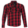 Flannel Motorcycle Shirt - Men's - Armor - Up To Size 5XL - Red Black Plaid - SHR11-CC-DL