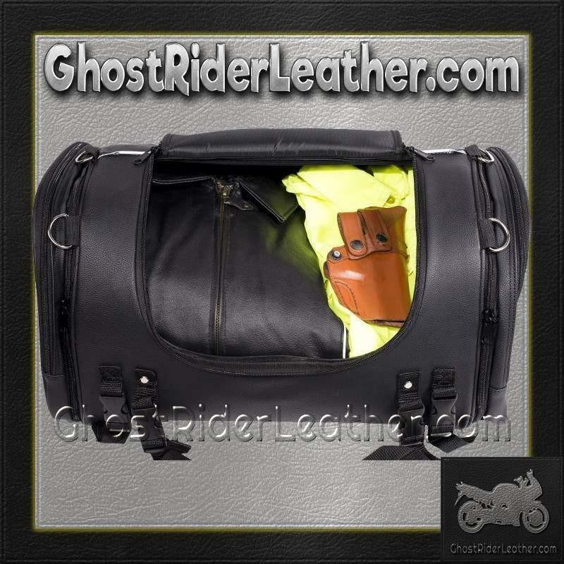 Motorcycle Sissy Bar Bag with Reflective Skulls - Large - Trunk Bags - SB84-SKULL-DL