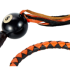 Get Back Whip - Black and Orange Leather - With 8 Ball - 42 Inches - GBW9-BALL8-DL