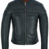 Leather Motorcycle Jacket - Men's - Biker - Up To 8XL - Racer - DS701-DS