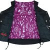 Leather Vest - Women's - Gun Pockets - Purple Paisley Liner - DS261-DS