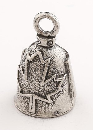 Maple Leaf - Pewter - Motorcycle Guardian Bell® - Made In USA - SKU GB-MAPLE-LEAF-DS