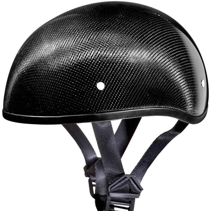 Real Carbon Fiber - DOT Daytona Skull Cap Motorcycle Helmet - With Or Without Visor - D2-G-GNS-DH