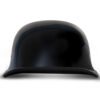 Novelty Motorcycle Helmet - High Gloss Black - German - 1004A-DH
