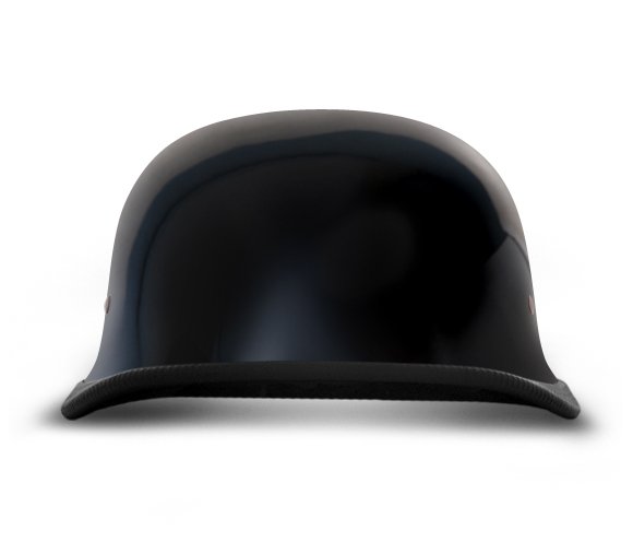 Novelty Motorcycle Helmet - High Gloss Black - German - 1004A-DH