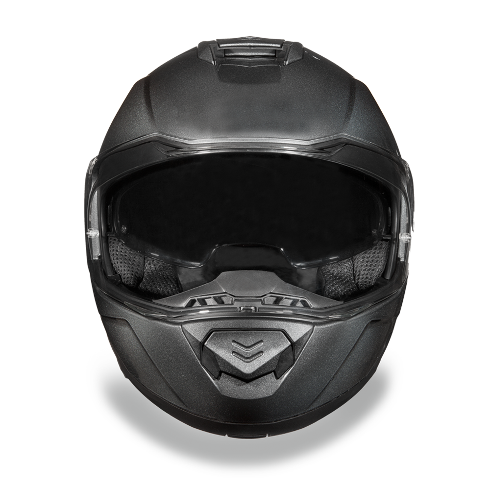 DOT Motorcycle Helmet - Gun Metal Gray Metallic - Modular - Full Face - MG1-GM-DH