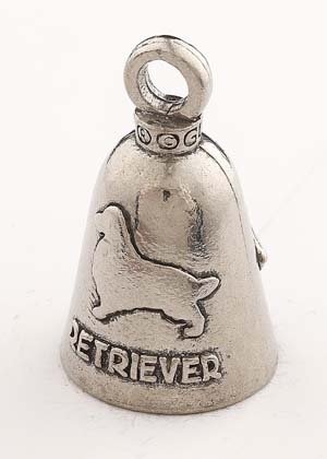Retriever Dog - Pewter - Motorcycle Guardian Bell® - Made In USA - SKU GB-RETRIEF-DOG-DS