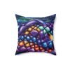 Diamond Abstracts - Multi Colors - Faux Suede Square Pillow