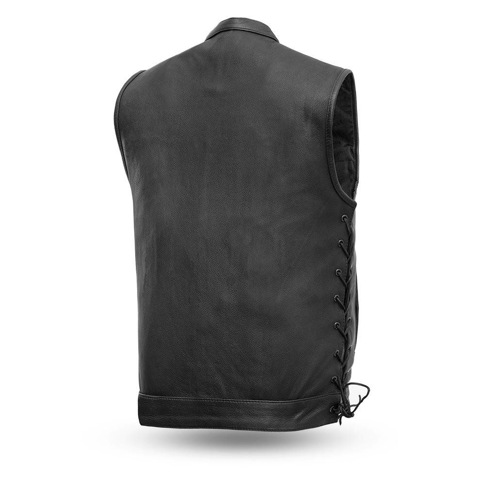 Sniper - The Best Men's Leather Motorcycle Vest - Up To 5XL - FIM685CSL-FM