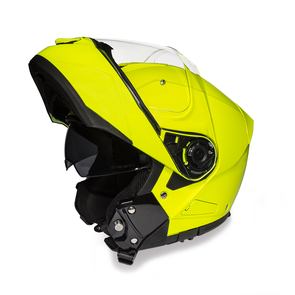 DOT Motorcycle Helmet - Fluorescent Yellow - Modular - Full Face - MG1-FY-DH