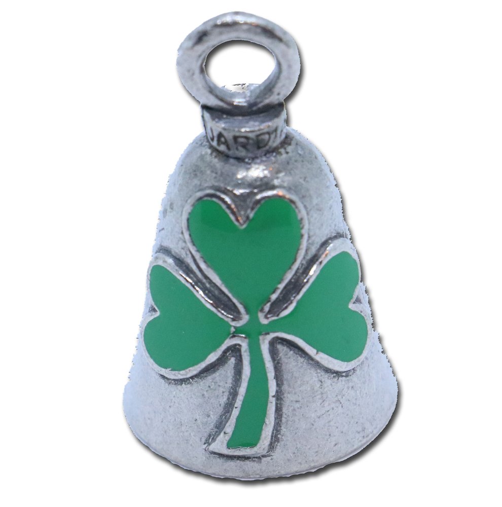 Shamrock - Pewter - Motorcycle Guardian Bell® - Made In USA - SKU GB-SHAMROCK-DS